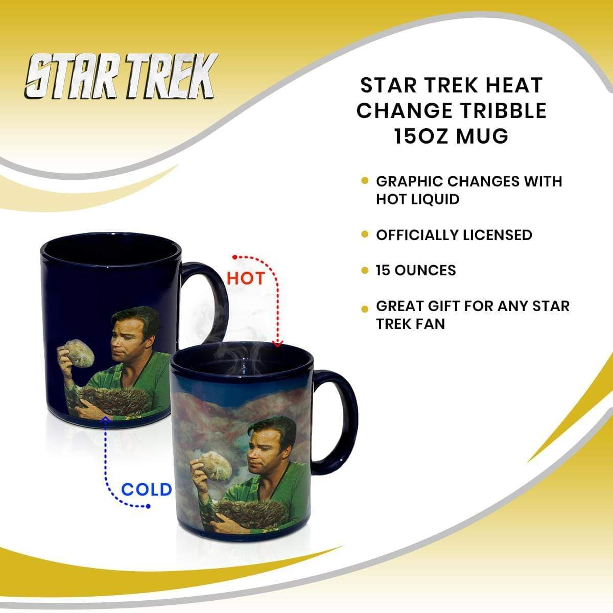 Star Trek Mug Collection Captain Kirk Commander Coffee Mug