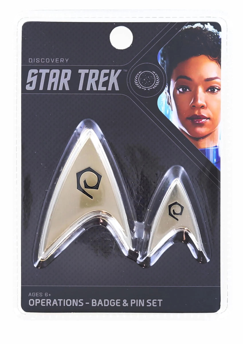 Star Trek Badge: Discovery Enterprise Operations Badge and Pin Set – Star  Trek Unlimited
