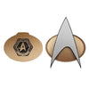 Star Trek Badge: TNG Bluetooth Communicator Badge showing magnetic backing