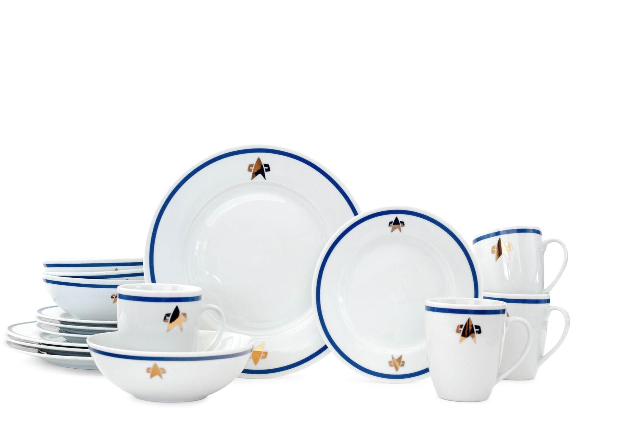 Star Trek Delta Classic 16-Piece Dinnerware Set | Free Shipping